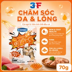 Pate Viên Tinh Thể Faenbei Cho Mèo 70g - Thức Ăn Ướt Chức Năng Hỗ Trợ Da Lông, Tiêu Hóa & Miễn Dịch