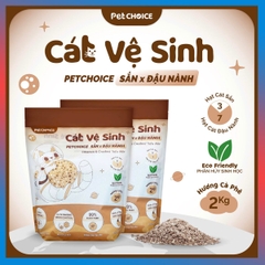 Cát Vệ Sinh Mèo Petchoice Sắn × Đậu Nành - 2kg |