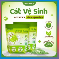 Cát Vệ Sinh Mèo Petchoice Sắn × Đậu Nành - 2kg |