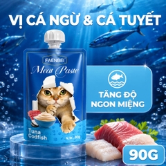 Pate Nắp Vặn Faenbei Cho Mèo 90g - Pate Mịn Dễ Ăn, Bổ Sung Taurine & FOS Hỗ Trợ Tiêu Hóa