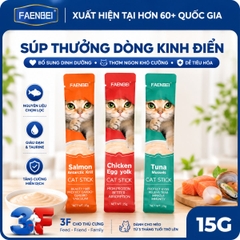 Súp Thưởng Faenbei Cho Mèo 15g Cat Stick Kinh Điển - Bổ Sung Taurine, Omega 3 & Vitamin