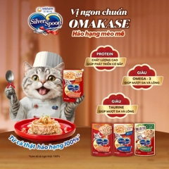 Pate Mèo Silver Spoon 60g – Thức Ăn Ướt Cho Mèo Dạng Sốt/Thạch Cá Ngừ, Gà, Cá Bào – 3FStore