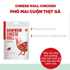 Bánh Thưởng Bowwow Cho Chó - Phô Mai Cuộn Thịt Gà Cheese Roll Chicken - Gói 120G