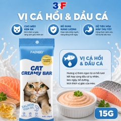 Súp Thưởng Creamy Faenbei Cho Mèo 4x15g - Kem Thưởng Bổ Sung Taurine, Omega 3 & Vitamin