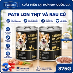 Pate Lon Faenbei Cho Chó 375g Thịt & Rau Củ Cao Cấp - Thức Ăn Ướt Dễ Tiêu, Giàu Đạm & Vitamin