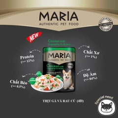 Pate Maria Cao Cấp Cho Chó Mèo Human Grade Thái Lan 70g - Grain Free Không Ngũ Cốc, Hỗ Trợ Tiêu Hóa & Da Lông