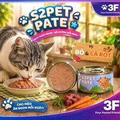 Thức ăn ướt cho mèo - S2PET PATE - Lon 85g