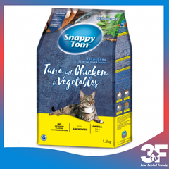 Thức Ăn Hạt Viên Cho Mèo Snappy Tom - Túi zip 1kg