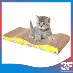 3F Bàn Cào Móng Cho Mèo Kích Thước 44x21.5cm - Giúp Mèo Giải Trí & Bảo Vệ Đồ Dùng Trong Nhà - Chất Liệu Carton An Toàn - Di Chuyển Dễ Dàng