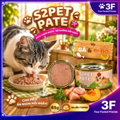 Thức ăn ướt cho mèo - S2PET PATE - Lon 85g
