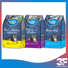 Thức Ăn Hạt Viên Cho Mèo Snappy Tom - Túi zip 1kg