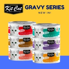 Pate Thức Ăn Ướt Cho Mèo Dạng Sốt Kit Cat Gravy - Lon 70G