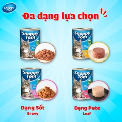 [Đã xé nhãn] Thức Ăn Ướt Snappy Tom Classic Real Fish - Real Meat Lon 400gr