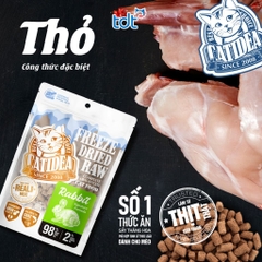 👉 Thức Ăn Mèo Sấy Thăng Hoa Catidea Freeze Dried Raw 4 Vị – Thịt Tươi 98% Protein Cao | 3FStore