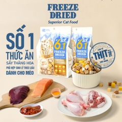 👉 Thức Ăn Mèo Sấy Thăng Hoa Catidea Freeze Dried Raw 4 Vị – Thịt Tươi 98% Protein Cao | 3FStore