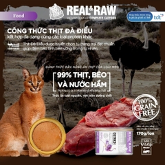 [Thịt Thật] Pate Cho Mèo Catidea Real & Raw 170g Thịt Tươi Protein 50% Giàu Dinh Dưỡng Cao Cấp