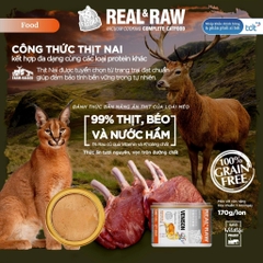 [Thịt Thật] Pate Cho Mèo Catidea Real & Raw 170g Thịt Tươi Protein 50% Giàu Dinh Dưỡng Cao Cấp