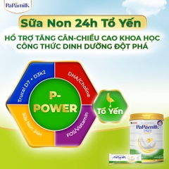 Sản phẩm dinh dưỡng công thức với mục đích ăn bổ sung Papamilk Height & Gain chứa tổ yến dành cho trẻ từ 1-19 tuổi (Lon 830gr)