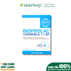 Thực phẩm bảo vệ sức khỏe: Bioprolac chewable 7.1 SP (Hộp 60 viên)