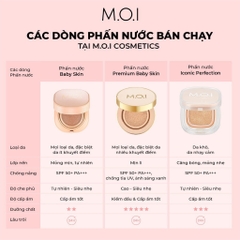 Phấn nước M.O.I Iconic Perfection Cushion phiên bản giới hạn SPF 50+/PA+++ 12g