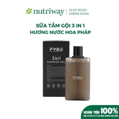 Sữa tắm gội nam combo 3 in 1 FYEO Nutriway- Hương nước hoa Pháp cao cấp chính hãng với 3 tầng hương