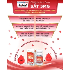 Thực phẩm bảo vệ sức khỏe CHILDREN'S IRON 5mg