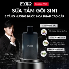 Sữa tắm gội nam combo 3 in 1 FYEO Nutriway- Hương nước hoa Pháp cao cấp chính hãng với 3 tầng hương