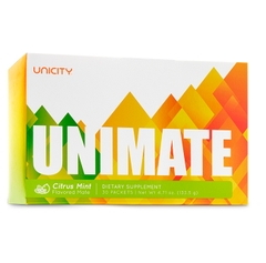 Thực phẩm bảo vệ sức khỏe Unicity UNIMATE Citrus Mint Hộp 30 gói