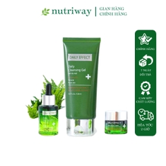 Combo 3sp Tạm Biệt Mụn và Dưỡng Phục Hồi Da Căng Mịn Khỏe Mạnh DAILY EFFECT Nutriway
