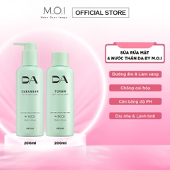Bộ đôi chăm sóc da DA BY M.O.I Sữa rửa mặt 200ml và Nước cân bằng 200ml làm sáng, cấp ẩm sâu