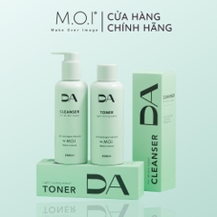 Bộ đôi chăm sóc da DA BY M.O.I Sữa rửa mặt 200ml và Nước cân bằng 200ml làm sáng, cấp ẩm sâu