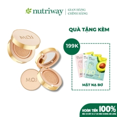 Set 2 phấn nước M.O.I Premium Baby Skin Cushion che khuyết điểm mịn màng, SPF50++++ phù hợp với sắc tố da của người Việt