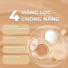 Set 2 phấn nước M.O.I Premium Baby Skin Cushion che khuyết điểm mịn màng, SPF50++++ phù hợp với sắc tố da của người Việt