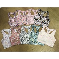 Áo crop bra top Floral Ken sie(có big), hàng xuất xịn