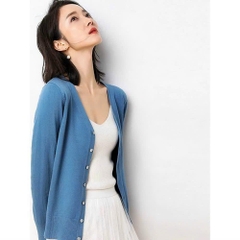 Áo len khoác mỏng cổ tim Uni, hàng xuất xịn