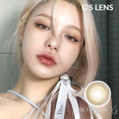 Kính Áp Tròng Lens Nâu Tây Sáng Vân Sóng Size XS 14mm Có 0 Đến 6 Độ Lệch Độ B406 Brown Xs