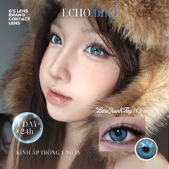 Kính áp tròng 1 ngày ECHO BLUE màu xanh dương sáng tây giãn tròng to GTRENDY - Realcon Color 50