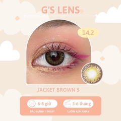 Kính Áp Tròng Lens Mắt NÂU BROWN Tự Nhiên Tây Sáng 0 Độ Cận, Dành Cho Mắt Không Cận Size Lens Giãn Ít Xs, S 14-14.2mm
