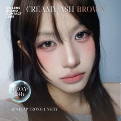 Kính áp tròng 1 ngày CREAMY ASH BROWN tự nhiên giãn tròng nhỏ GTRENDY - Reaclcon Color 50