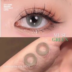 Kính áp tròng 6 tháng MUSE GREEN màu xanh lá sáng tây giãn tròng nhỏ GTRENDY