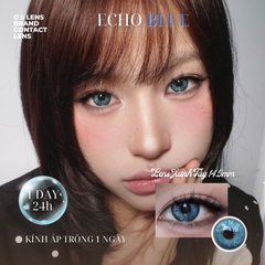 Kính áp tròng 1 ngày ECHO BLUE màu xanh dương sáng tây giãn tròng to GTRENDY - Realcon Color 50