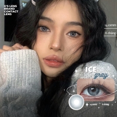 Kính áp tròng 6 tháng ICE -FROZEN BLUE màu xanh dương sáng tây không giãn tròng GTRENDY