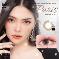 Kính Áp Tròng Lens Mắt NÂU BROWN Tự Nhiên Tây Sáng 0 Độ Cận, Dành Cho Mắt Không Cận Size Lens Giãn Ít Xs, S 14-14.2mm