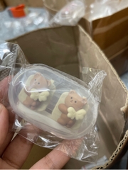 Khay Mini 3D Gấu Brown Nâu Đậm