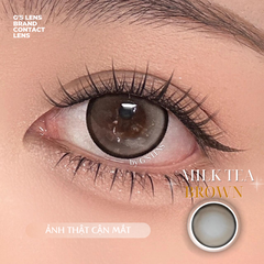Kính áp tròng 6 tháng MILK TEA BROWN màu nâu sáng tây giãn tròng vừa GTRENDY - MC38