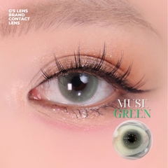 Kính áp tròng 6 tháng MUSE GREEN màu xanh lá sáng tây giãn tròng nhỏ GTRENDY