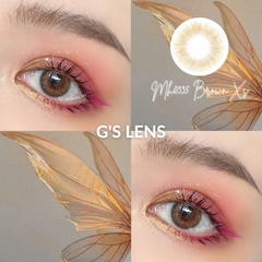 Kính Áp Tròng Lens Nâu Mật Ong Tự Nhiên Hot Douyin Size XS 14mm Có 0 Đến 6 Độ Cận Lệch Độ MH0335 Brown