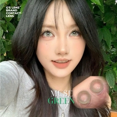 Kính áp tròng 6 tháng MUSE GREEN màu xanh lá sáng tây giãn tròng nhỏ GTRENDY