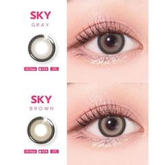 Kính Áp Tròng Lens Mắt NÂU BROWN Tự Nhiên Tây Sáng 0 Độ Cận, Dành Cho Mắt Không Cận Size Lens Giãn Ít Xs, S 14-14.2mm