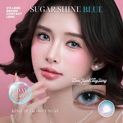 Kính áp tròng 1 ngày SUGAR SHINE BLUE màu xanh dương sáng tây giãn tròng nhỏ GTRENDY